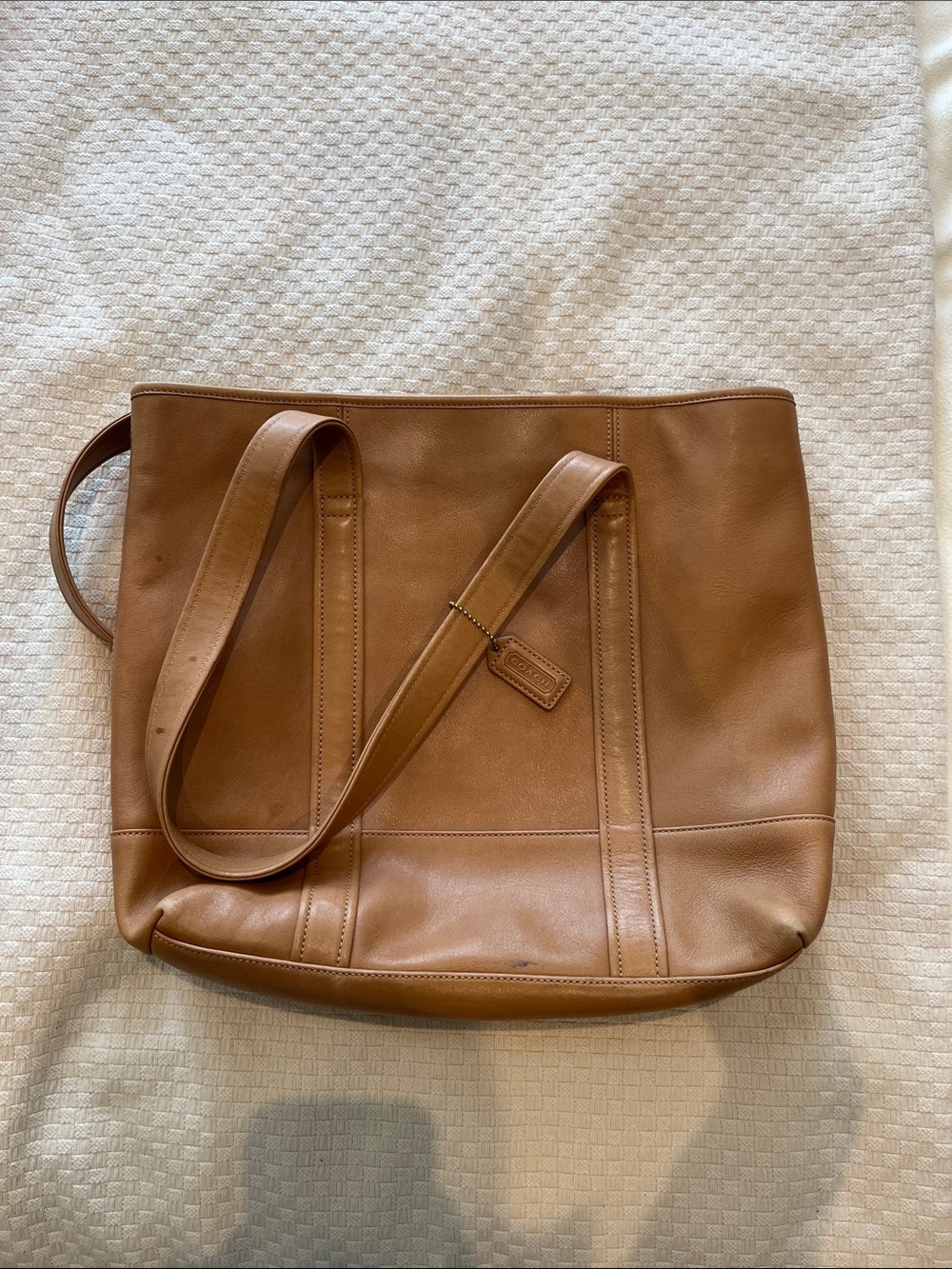 Coach Brown Leather Tote with Shoulder Straps